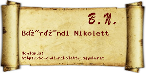 Böröndi Nikolett névjegykártya
